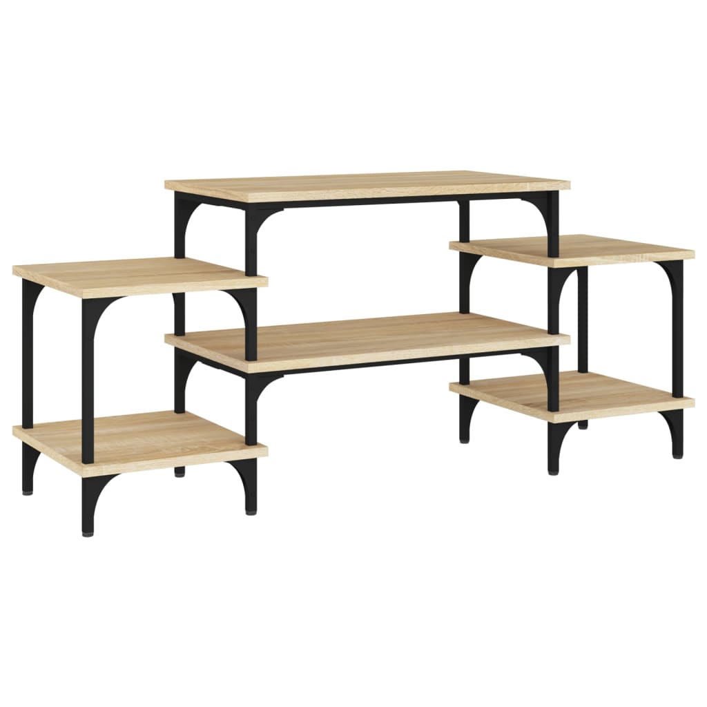 Tv-meubel 117x35x52 cm bewerkt hout sonoma eikenkleurig is nu te koop bij PeponiXL, paradijselijk wonen!