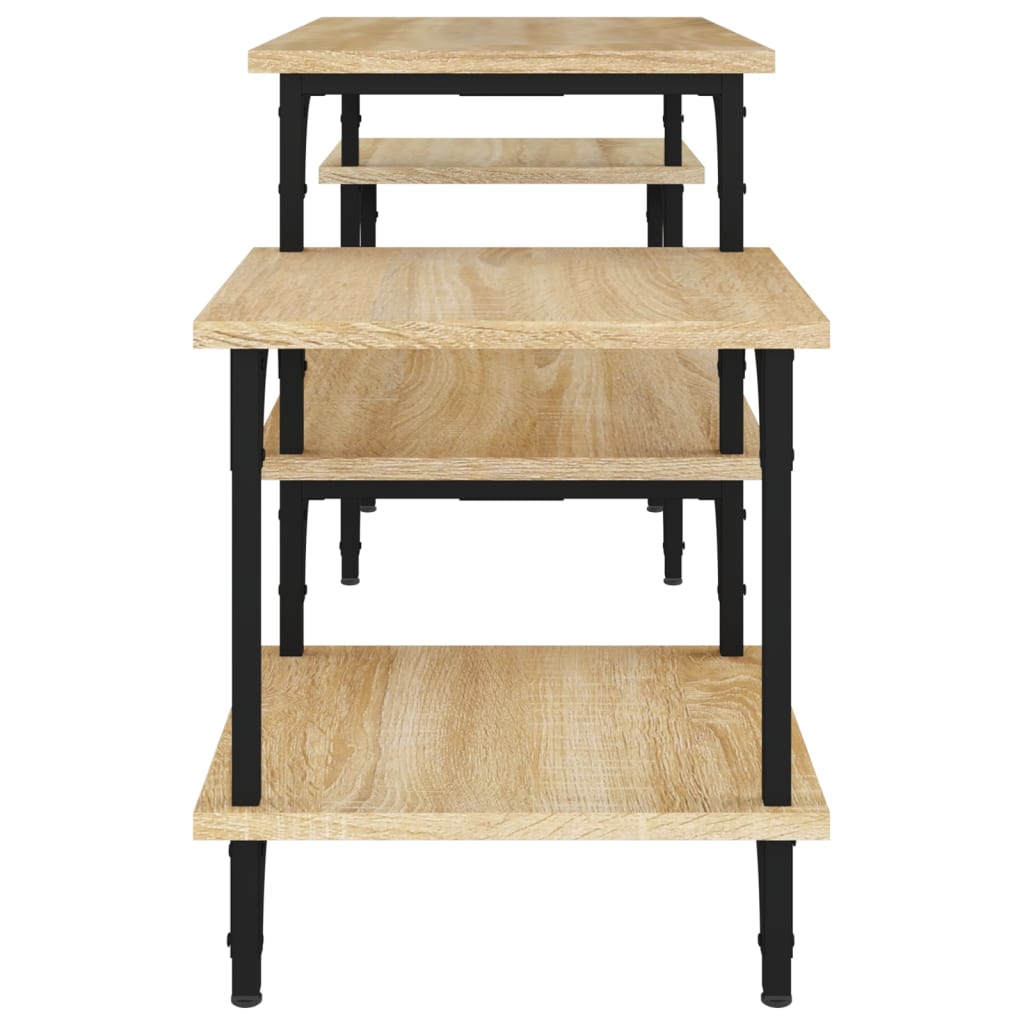 Tv-meubel 117x35x52 cm bewerkt hout sonoma eikenkleurig is nu te koop bij PeponiXL, paradijselijk wonen!