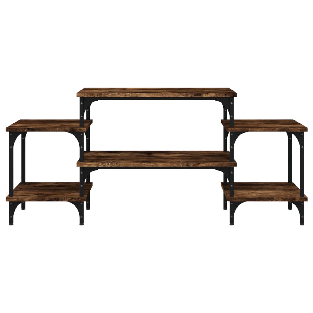 Tv-meubel 117x35x52 cm bewerkt hout gerookt eikenkleurig is nu te koop bij PeponiXL, paradijselijk wonen!
