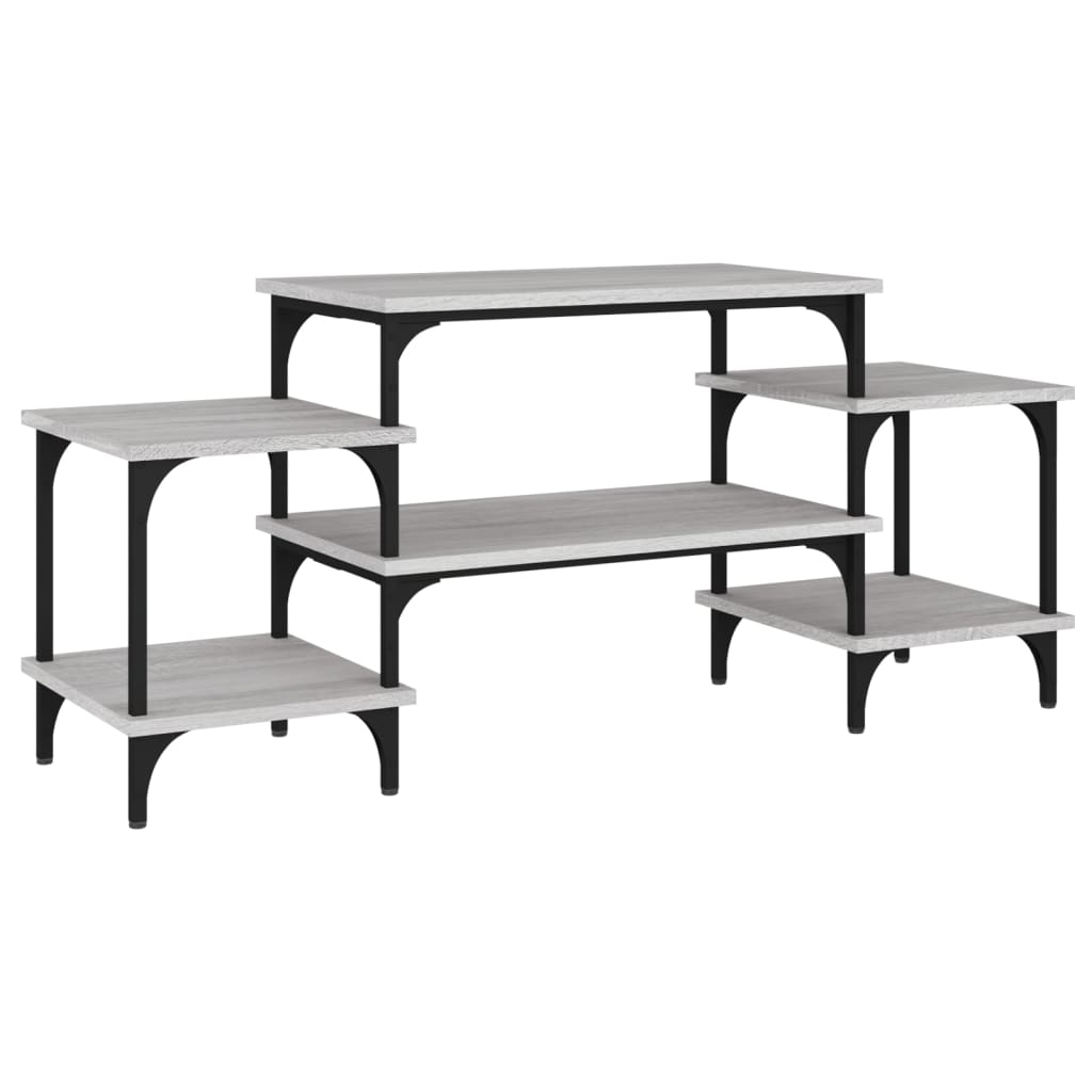 Tv-meubel 117x35x52 cm bewerkt hout grijs sonoma eikenkleurig is nu te koop bij PeponiXL, paradijselijk wonen!