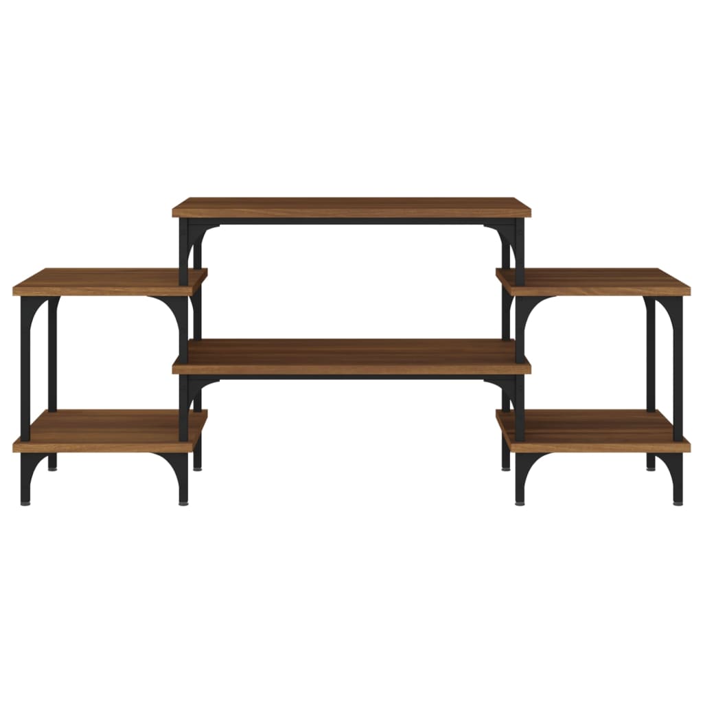 Tv-meubel 117x35x52 cm bewerkt hout bruin eikenkleur is nu te koop bij PeponiXL, paradijselijk wonen!