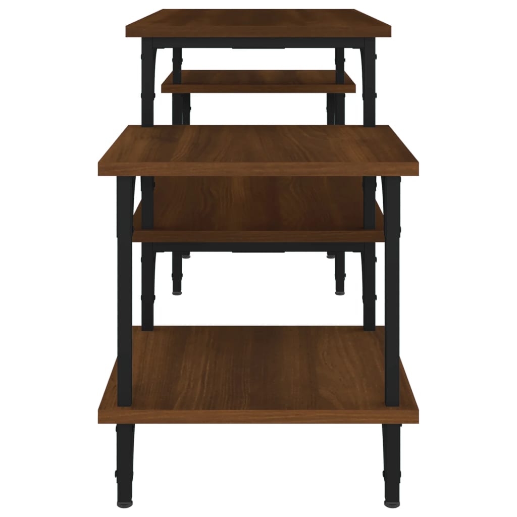 Tv-meubel 117x35x52 cm bewerkt hout bruin eikenkleur is nu te koop bij PeponiXL, paradijselijk wonen!