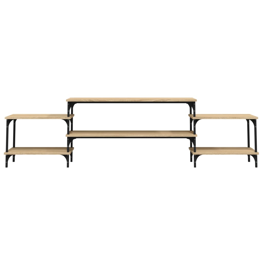 Tv-meubel 197x35x52 cm bewerkt hout sonoma eikenkleurig is nu te koop bij PeponiXL, paradijselijk wonen!