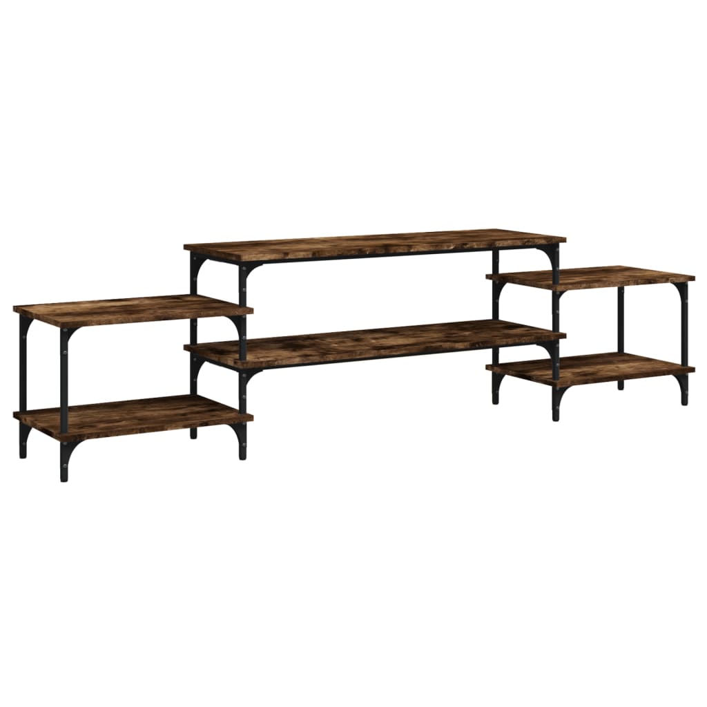 Tv-meubel 197x35x52 cm bewerkt hout gerookt eikenkleurig is nu te koop bij PeponiXL, paradijselijk wonen!