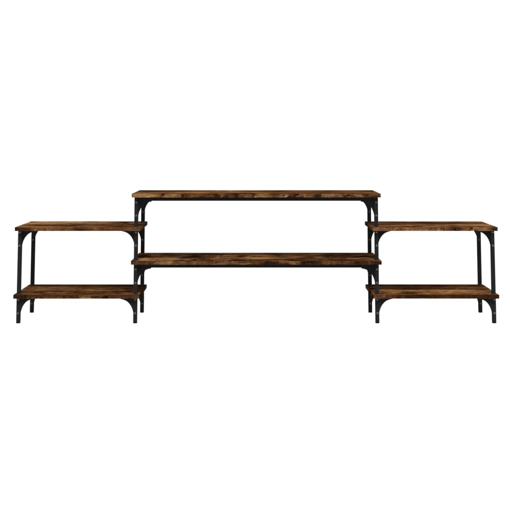 Tv-meubel 197x35x52 cm bewerkt hout gerookt eikenkleurig is nu te koop bij PeponiXL, paradijselijk wonen!