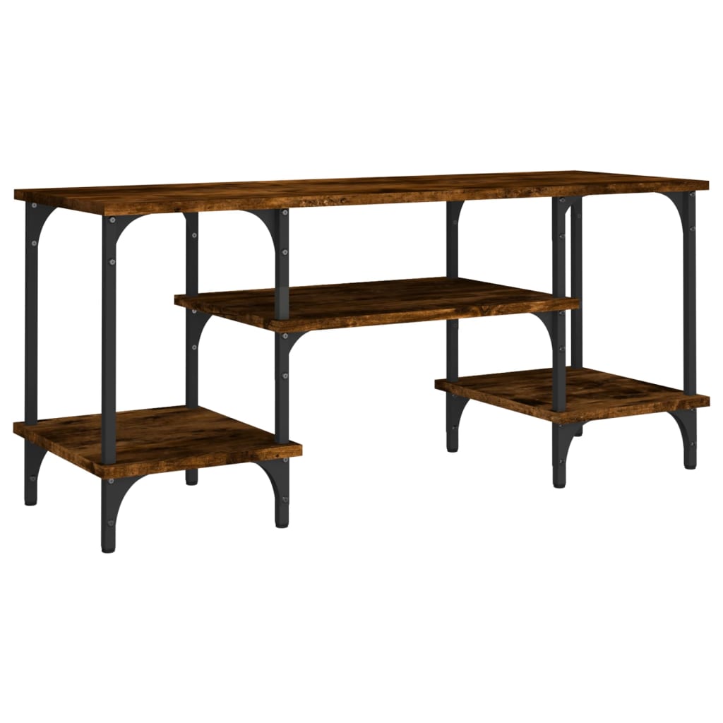 Tv-meubel 102x35x45,5 cm bewerkt hout gerookt eikenkleurig is nu te koop bij PeponiXL, paradijselijk wonen!