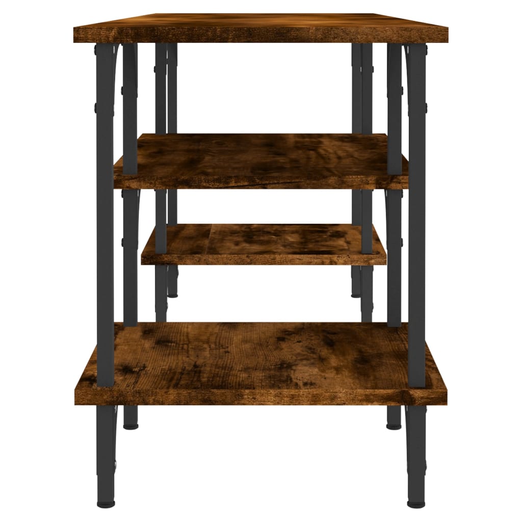 Tv-meubel 102x35x45,5 cm bewerkt hout gerookt eikenkleurig is nu te koop bij PeponiXL, paradijselijk wonen!