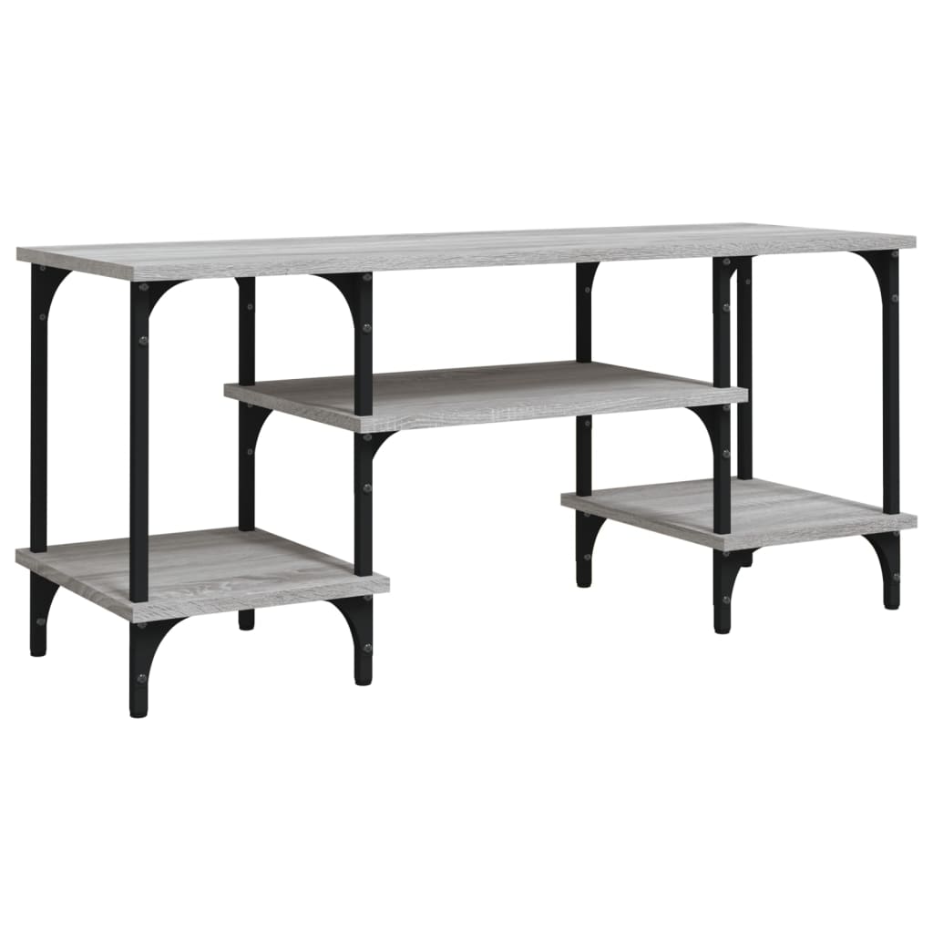 Tv-meubel 102x35x45,5 cm bewerkt hout grijs sonoma eikenkleurig is nu te koop bij PeponiXL, paradijselijk wonen!