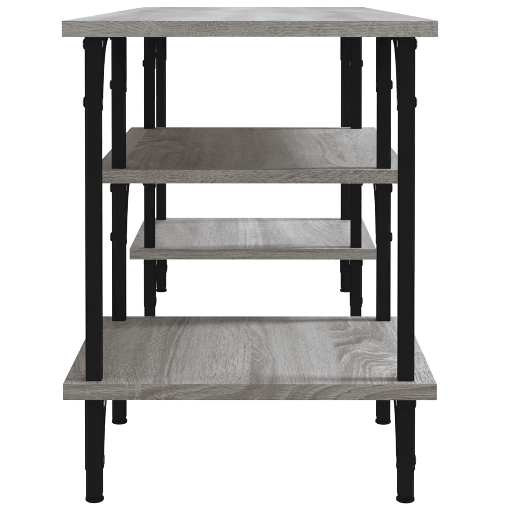 Tv-meubel 102x35x45,5 cm bewerkt hout grijs sonoma eikenkleurig is nu te koop bij PeponiXL, paradijselijk wonen!