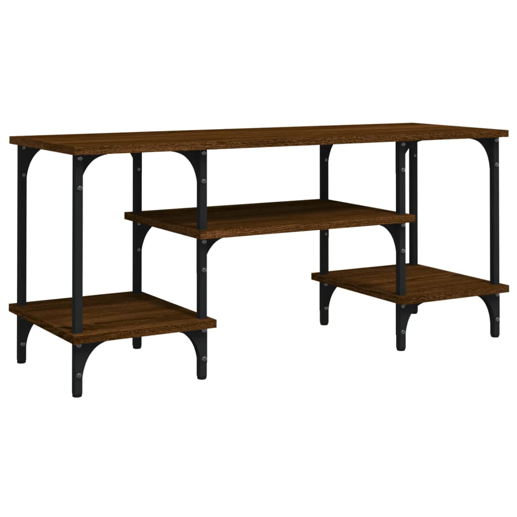 Tv-meubel 102x35x45,5 cm bewerkt hout bruin eikenkleur is nu te koop bij PeponiXL, paradijselijk wonen!