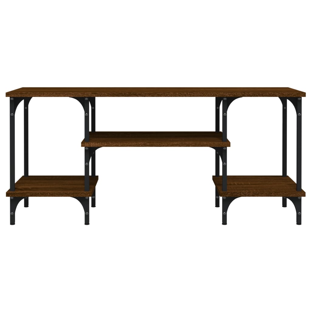 Tv-meubel 102x35x45,5 cm bewerkt hout bruin eikenkleur is nu te koop bij PeponiXL, paradijselijk wonen!