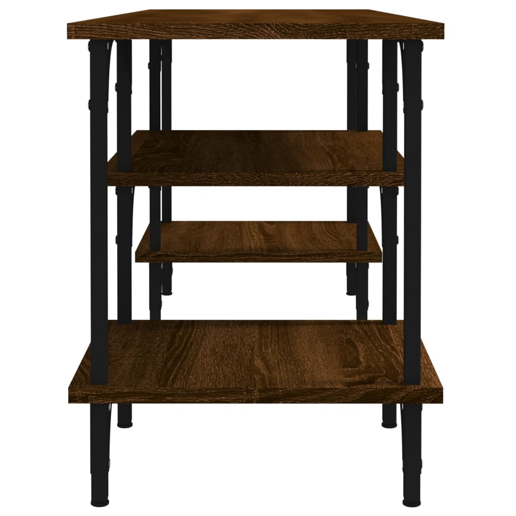 Tv-meubel 102x35x45,5 cm bewerkt hout bruin eikenkleur is nu te koop bij PeponiXL, paradijselijk wonen!