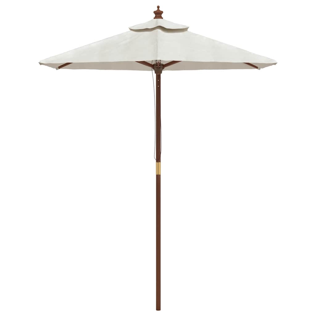 Parasol met houten paal 196x231 cm zandkleurig is nu te koop bij PeponiXL, paradijselijk wonen!