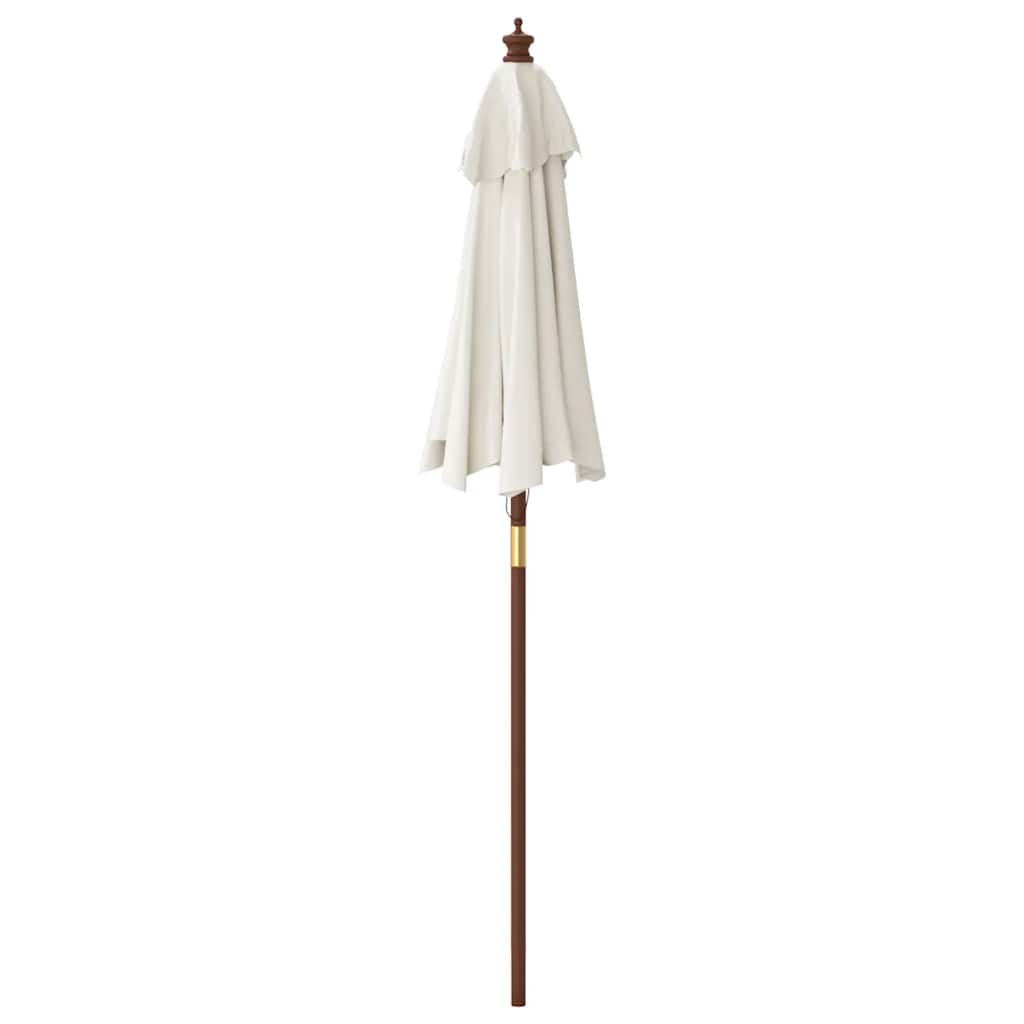 Parasol met houten paal 196x231 cm zandkleurig is nu te koop bij PeponiXL, paradijselijk wonen!