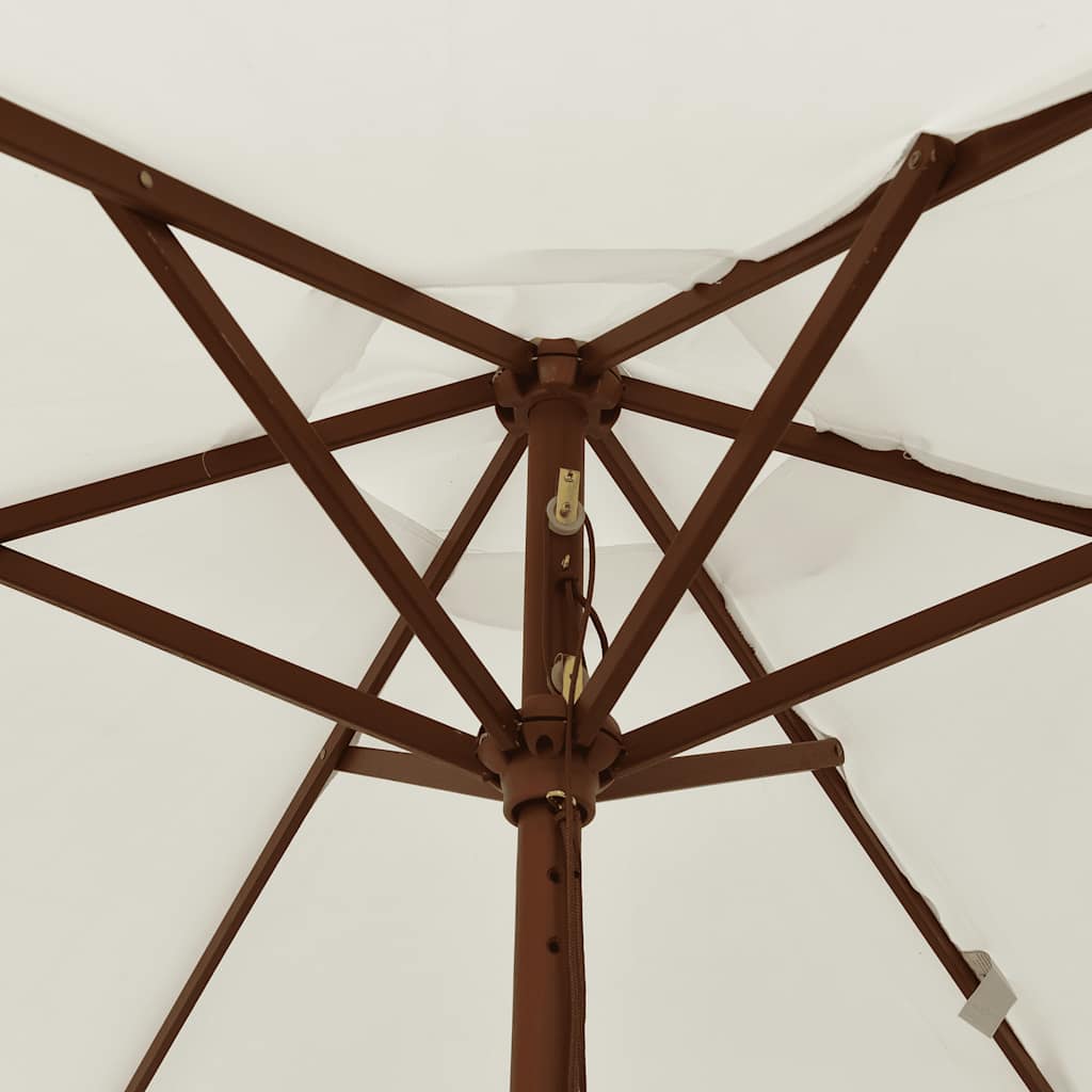Parasol met houten paal 196x231 cm zandkleurig is nu te koop bij PeponiXL, paradijselijk wonen!