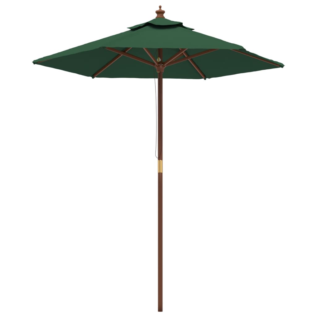 Parasol met houten paal 196x231 cm groen is nu te koop bij PeponiXL, paradijselijk wonen!