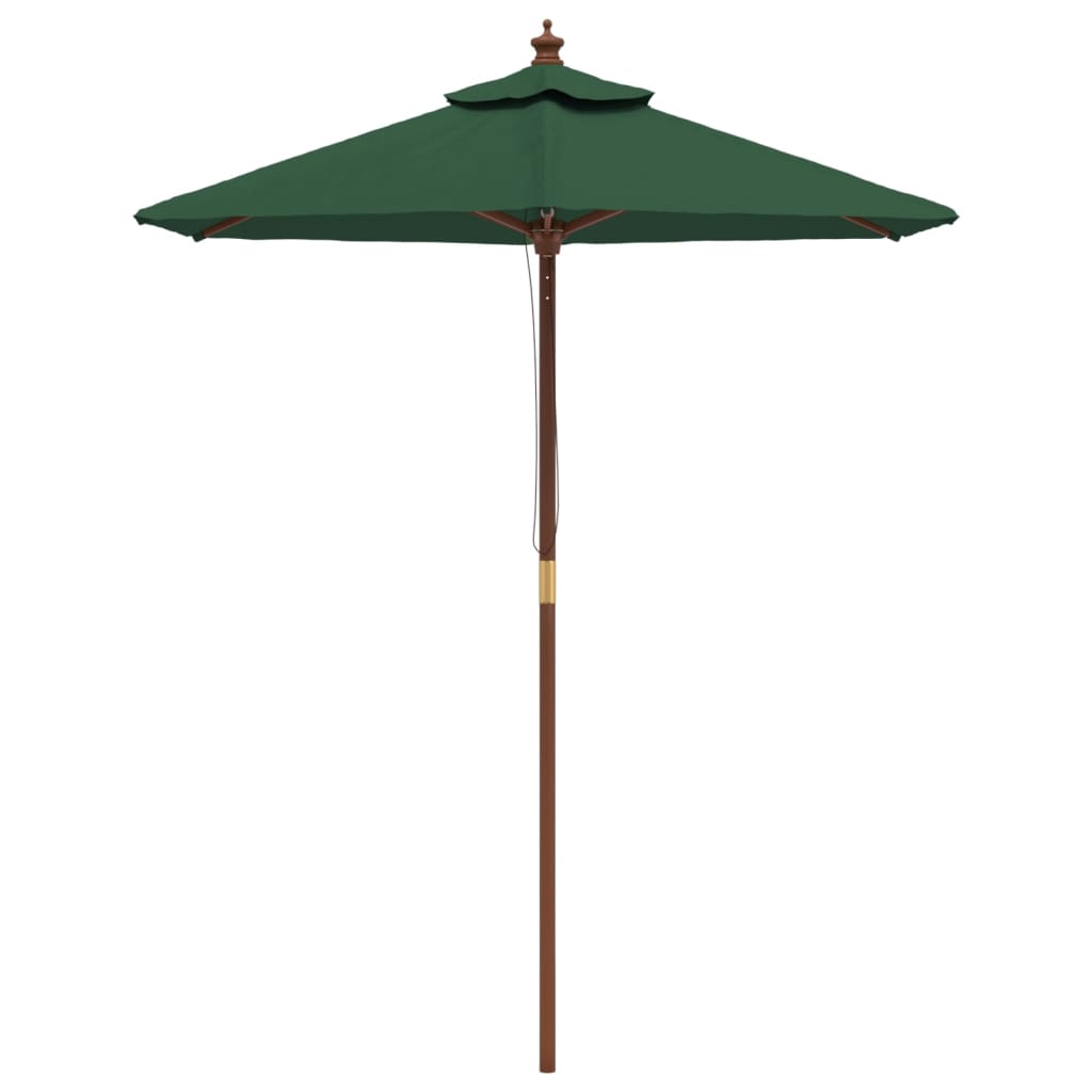 Parasol met houten paal 196x231 cm groen is nu te koop bij PeponiXL, paradijselijk wonen!