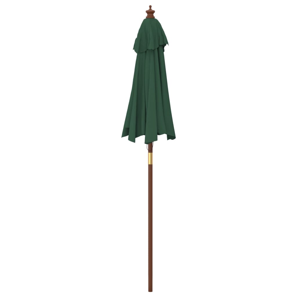 Parasol met houten paal 196x231 cm groen is nu te koop bij PeponiXL, paradijselijk wonen!