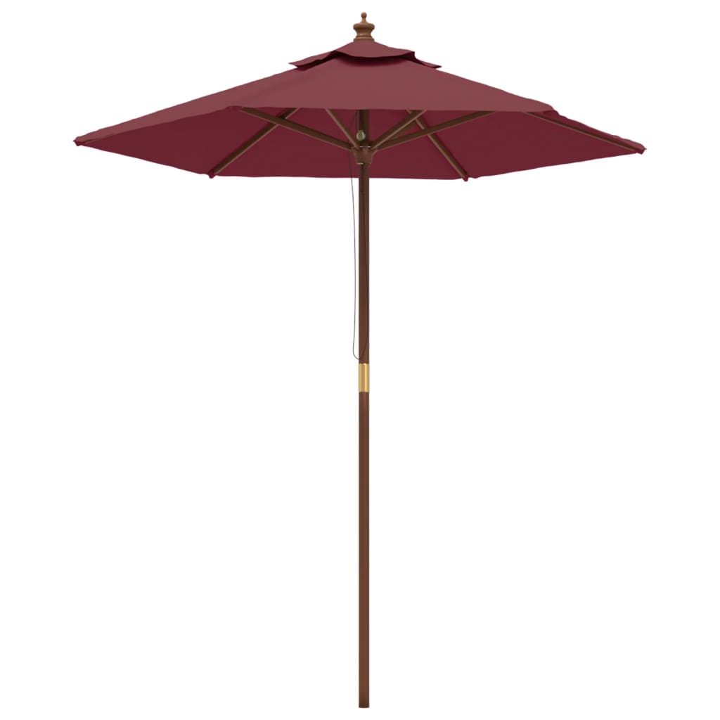 Parasol met houten paal 196x231 cm bordeauxrood is nu te koop bij PeponiXL, paradijselijk wonen!