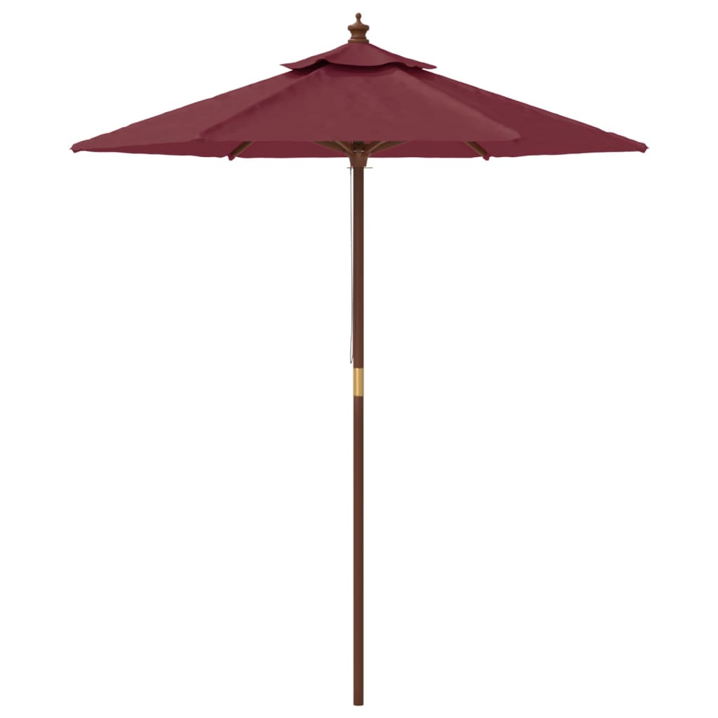 Parasol met houten paal 196x231 cm bordeauxrood is nu te koop bij PeponiXL, paradijselijk wonen!