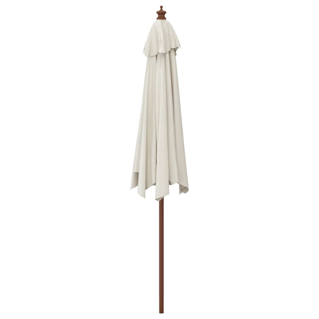 Parasol met houten paal 299x240 cm zandkleurig is nu te koop bij PeponiXL, paradijselijk wonen!