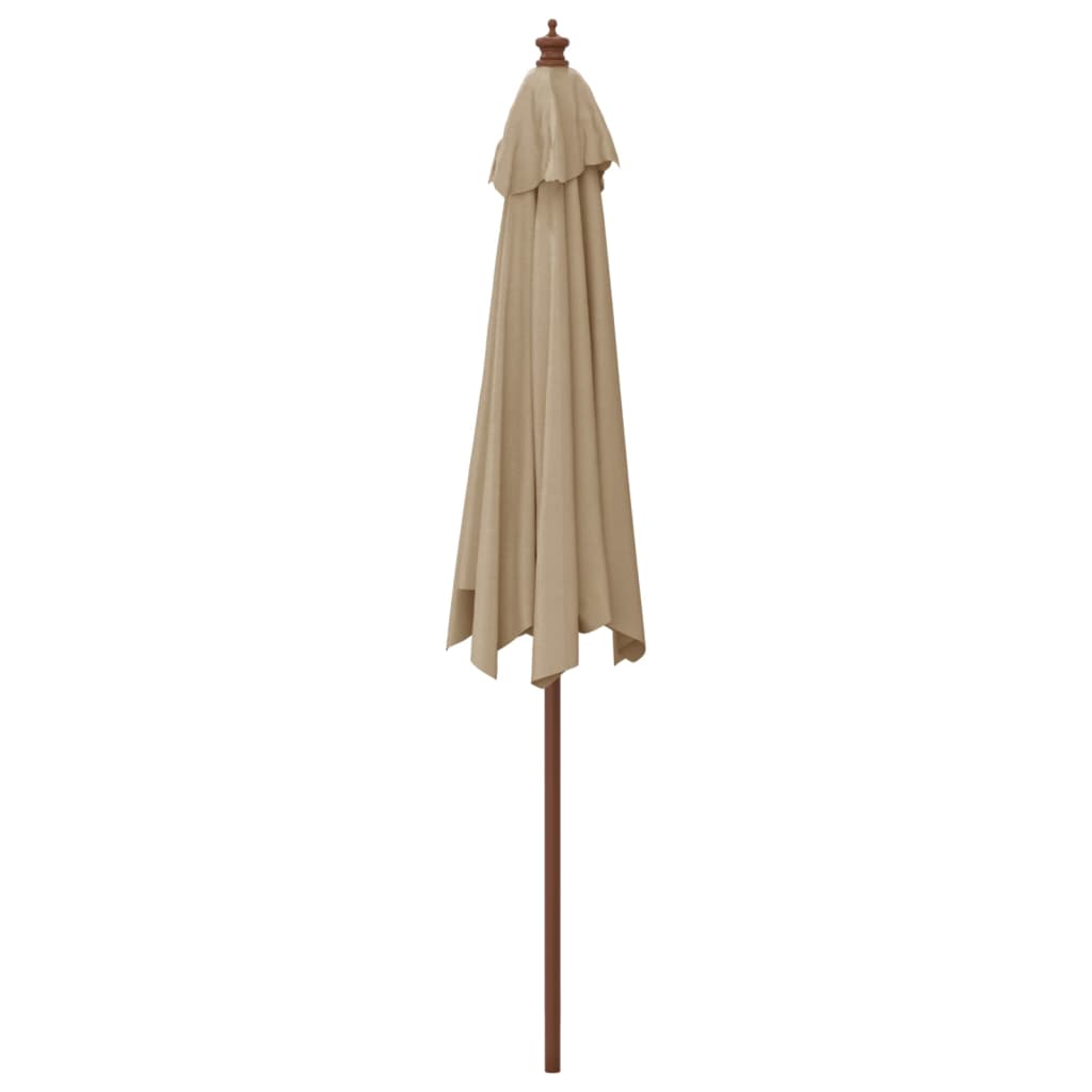 Parasol met houten paal 299x240 cm taupe is nu te koop bij PeponiXL, paradijselijk wonen!