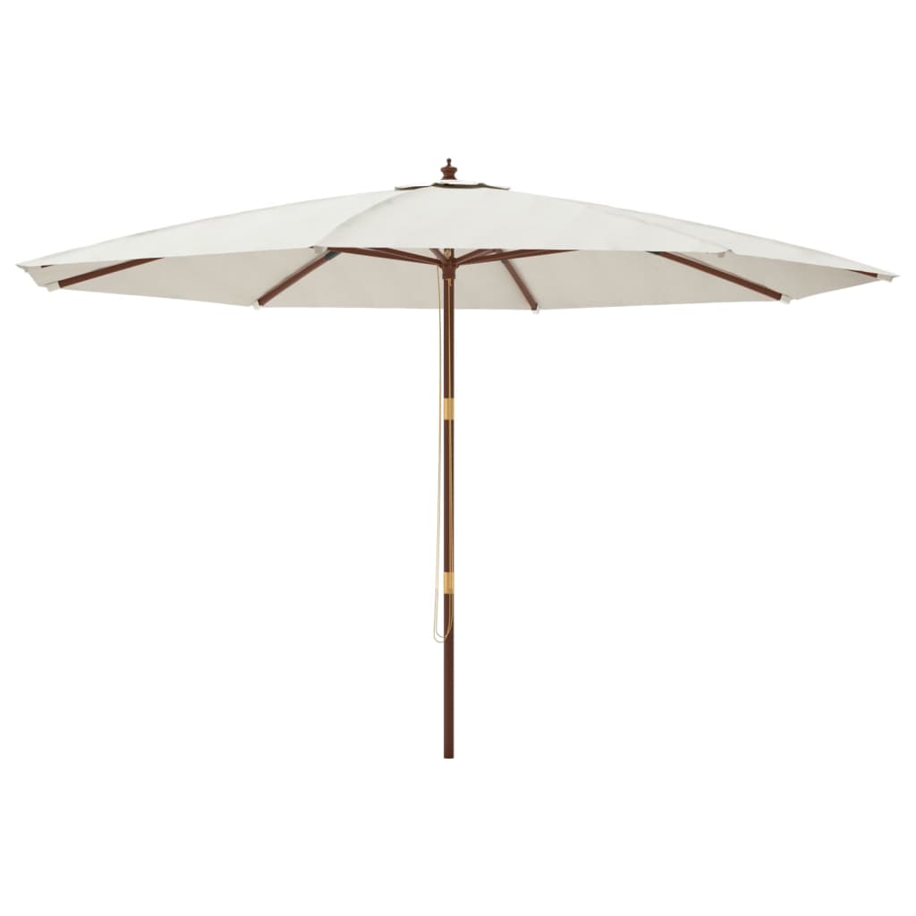 Parasol met houten paal 400x273 cm zandkleurig is nu te koop bij PeponiXL, paradijselijk wonen!