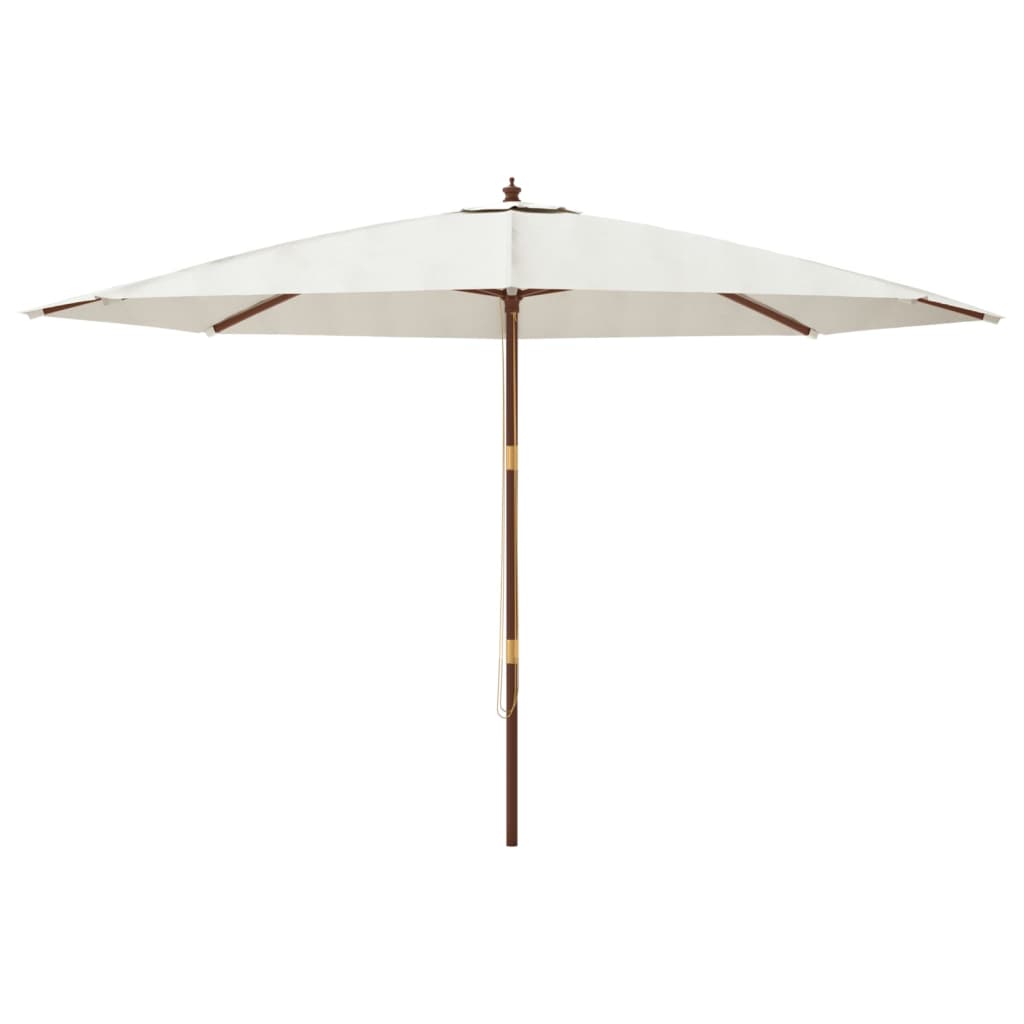 Parasol met houten paal 400x273 cm zandkleurig is nu te koop bij PeponiXL, paradijselijk wonen!