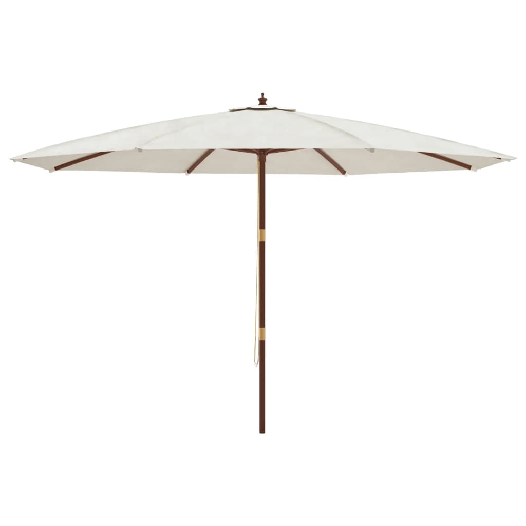Parasol met houten paal 400x273 cm zandkleurig is nu te koop bij PeponiXL, paradijselijk wonen!
