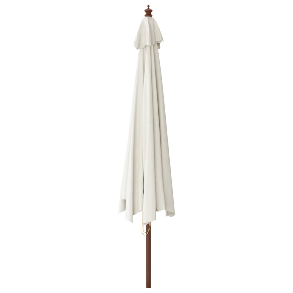 Parasol met houten paal 400x273 cm zandkleurig is nu te koop bij PeponiXL, paradijselijk wonen!