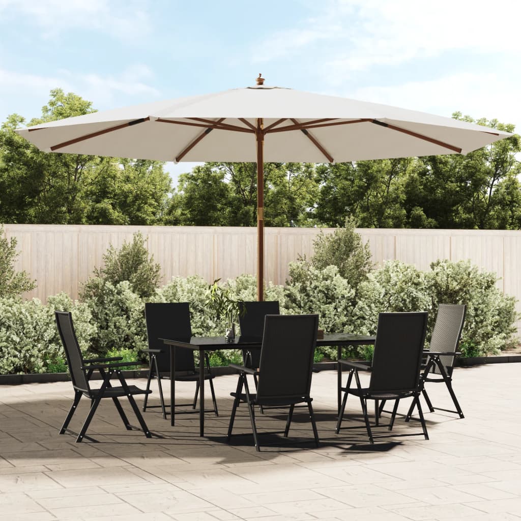 Parasol met houten paal 400x273 cm zandkleurig is nu te koop bij PeponiXL, paradijselijk wonen!