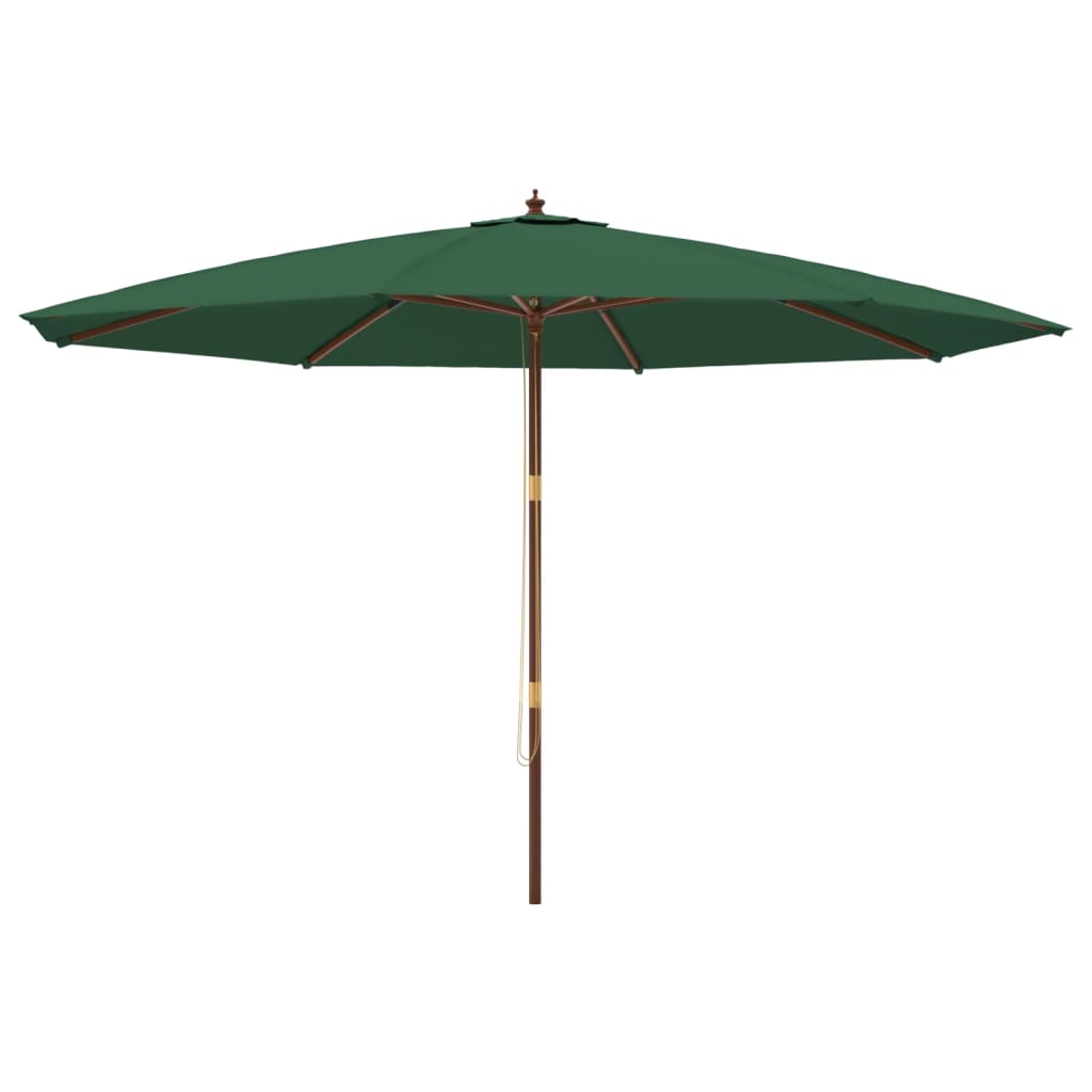 Parasol met houten paal 400x273 cm groen is nu te koop bij PeponiXL, paradijselijk wonen!