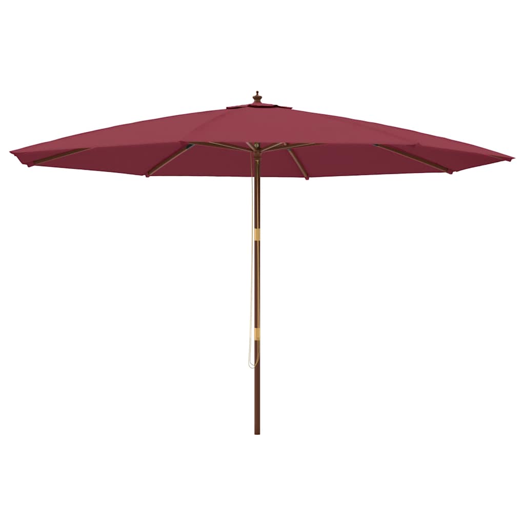 Parasol met houten paal 400x273 cm bordeauxrood is nu te koop bij PeponiXL, paradijselijk wonen!