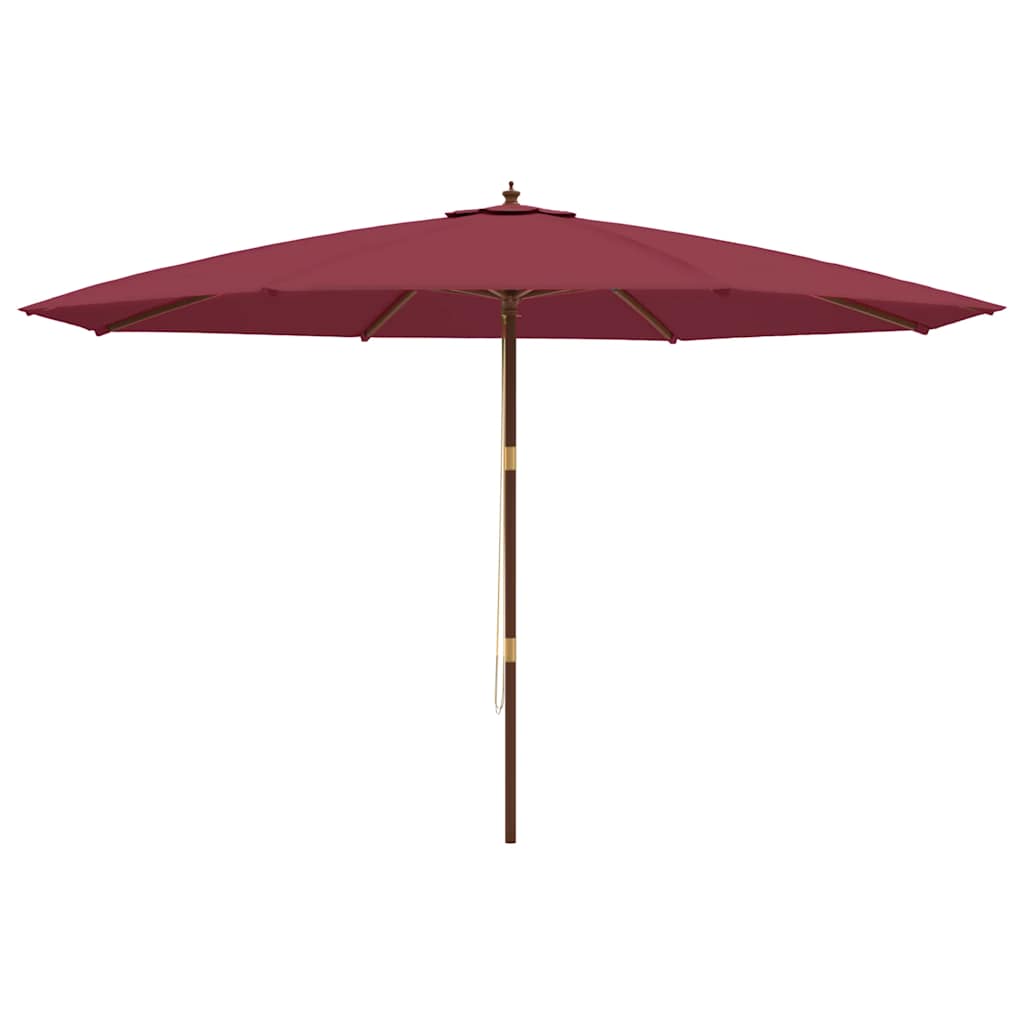 Parasol met houten paal 400x273 cm bordeauxrood is nu te koop bij PeponiXL, paradijselijk wonen!