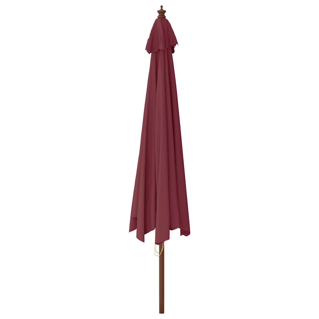 Parasol met houten paal 400x273 cm bordeauxrood is nu te koop bij PeponiXL, paradijselijk wonen!