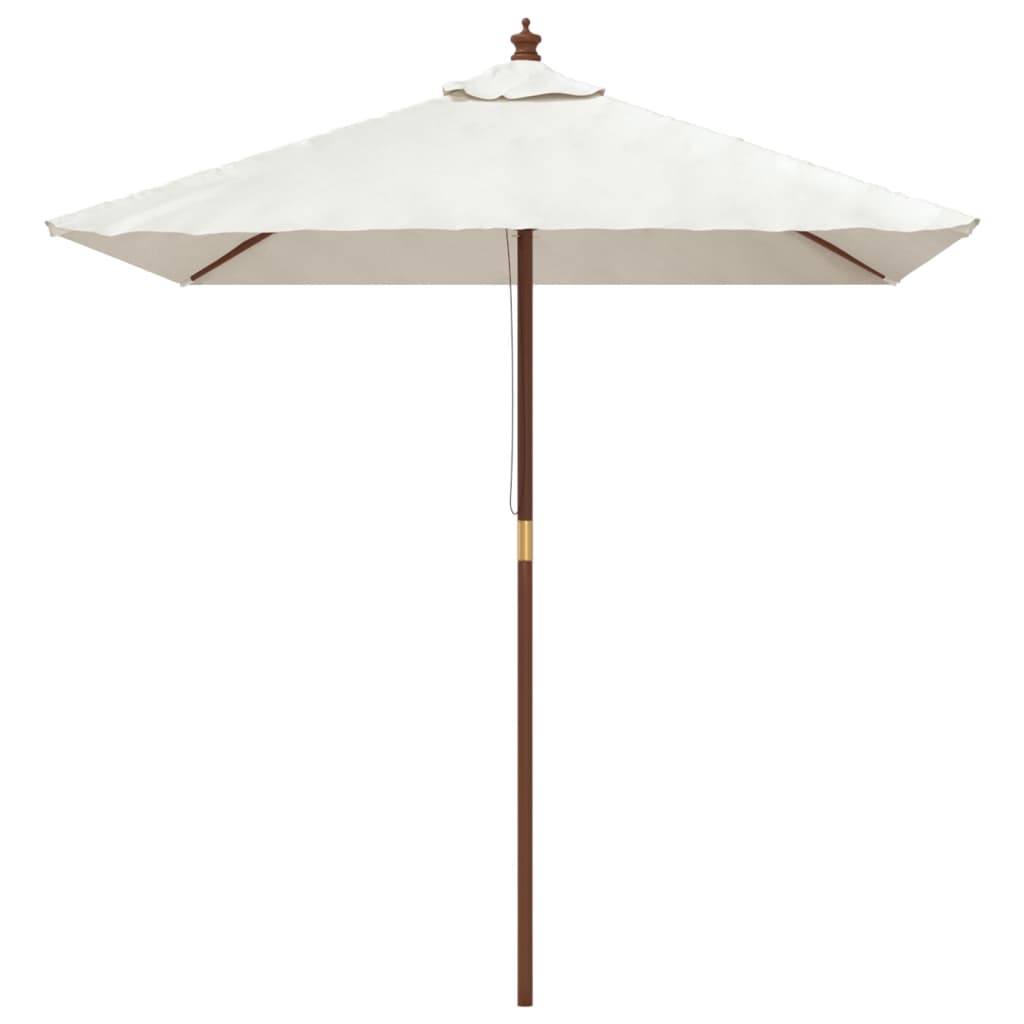 Parasol met houten paal 198x198x231 cm zandkleurig is nu te koop bij PeponiXL, paradijselijk wonen!