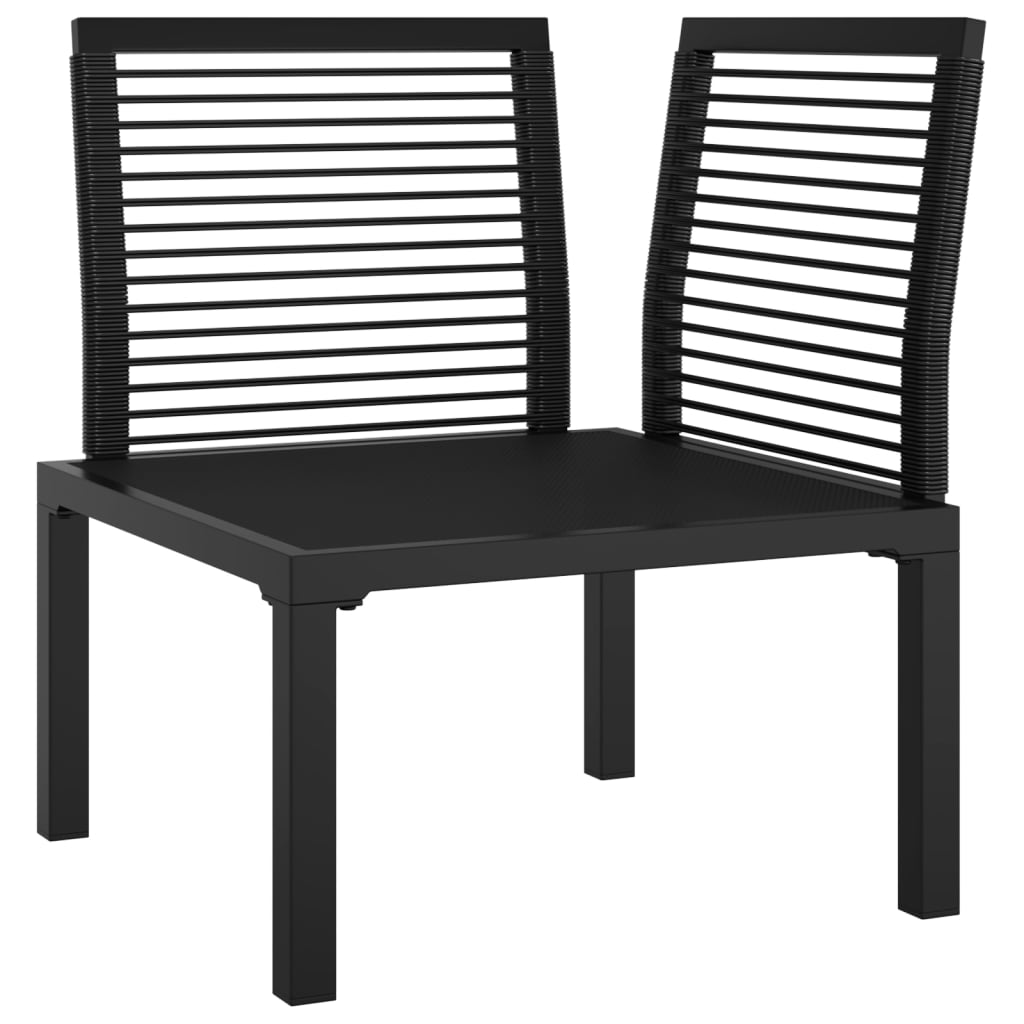 Tuinhoekstoel met kussens poly rattan zwart en grijs is nu te koop bij PeponiXL, paradijselijk wonen!