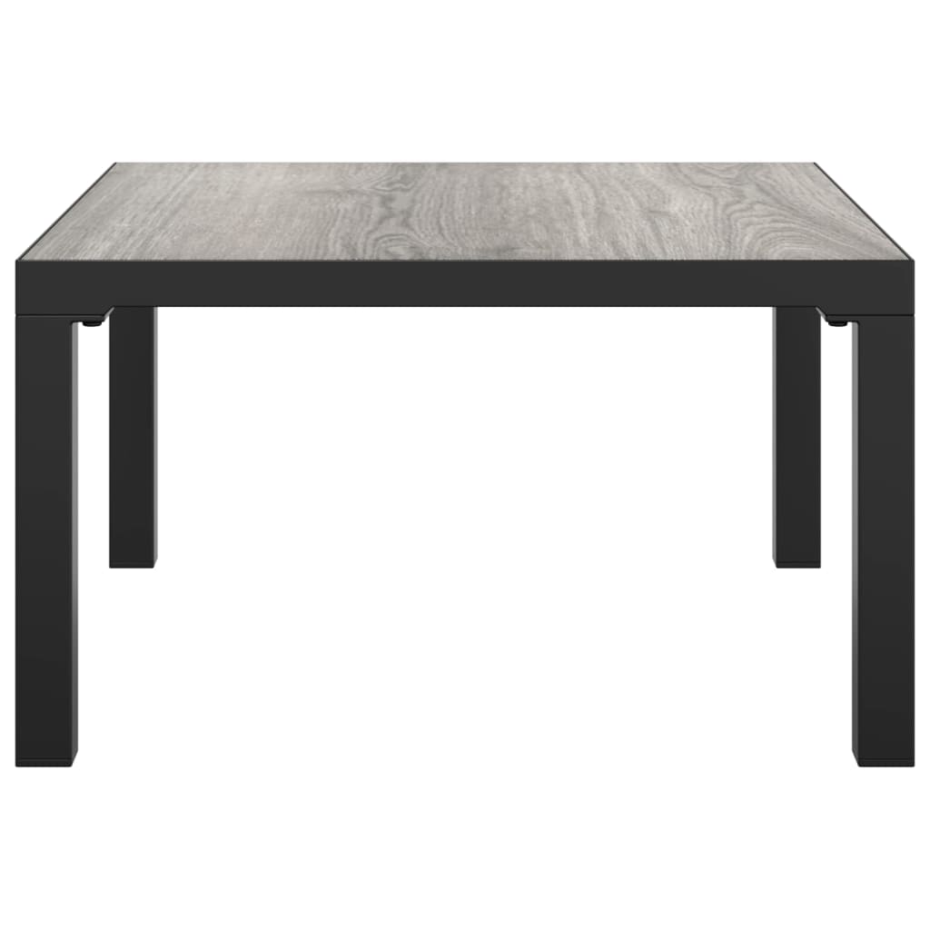 Salontafel tuin 55x55x31 cm DPC en staal grijs is nu te koop bij PeponiXL, paradijselijk wonen!