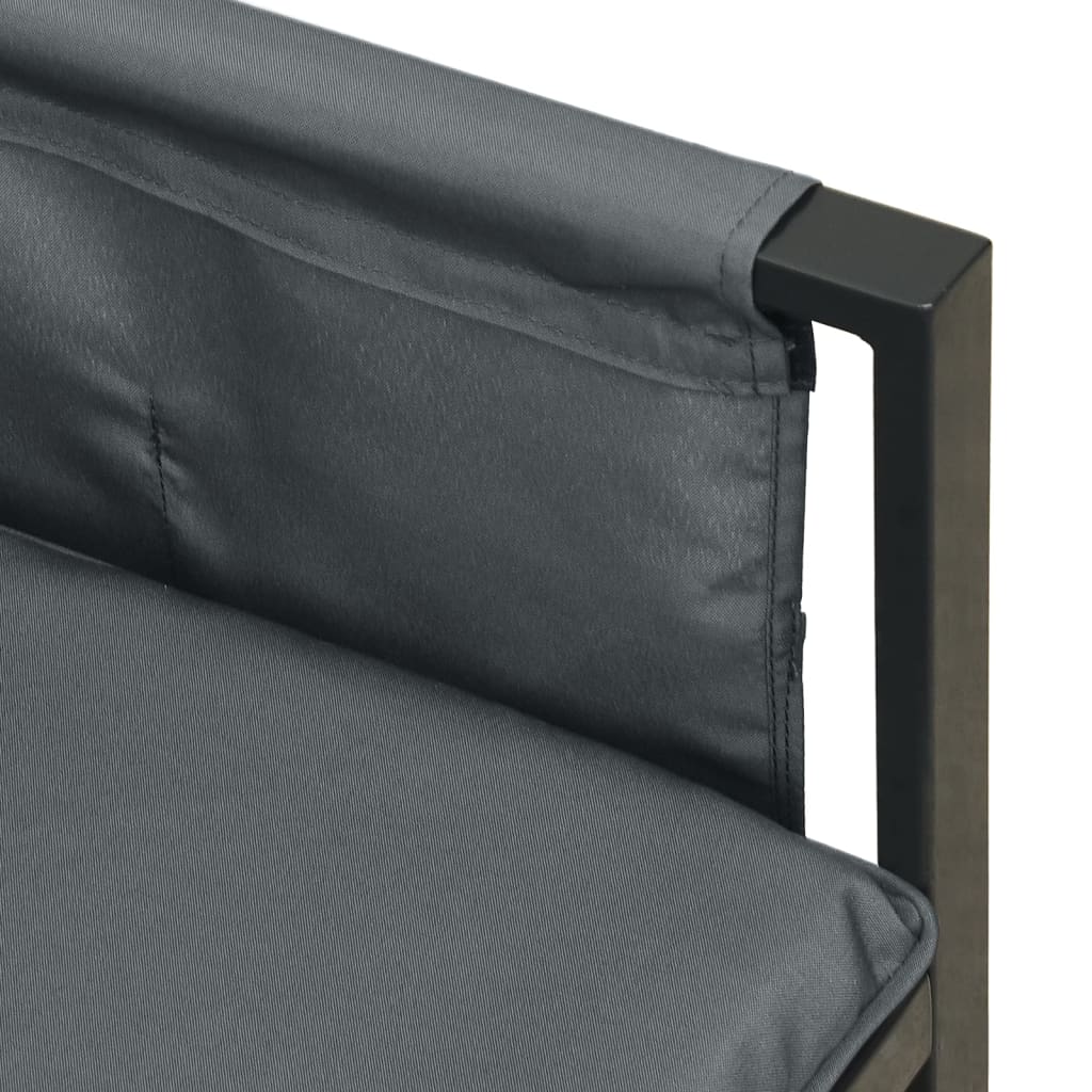 2-delige Loungeset staal antracietkleurig is nu te koop bij PeponiXL, paradijselijk wonen!