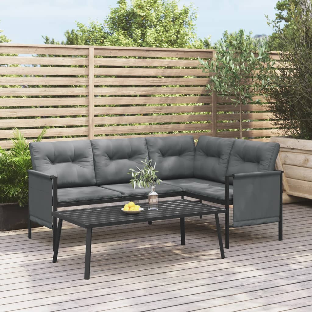 Tuintafel 110x55x35 cm staal antracietkleurig is nu te koop bij PeponiXL, paradijselijk wonen!
