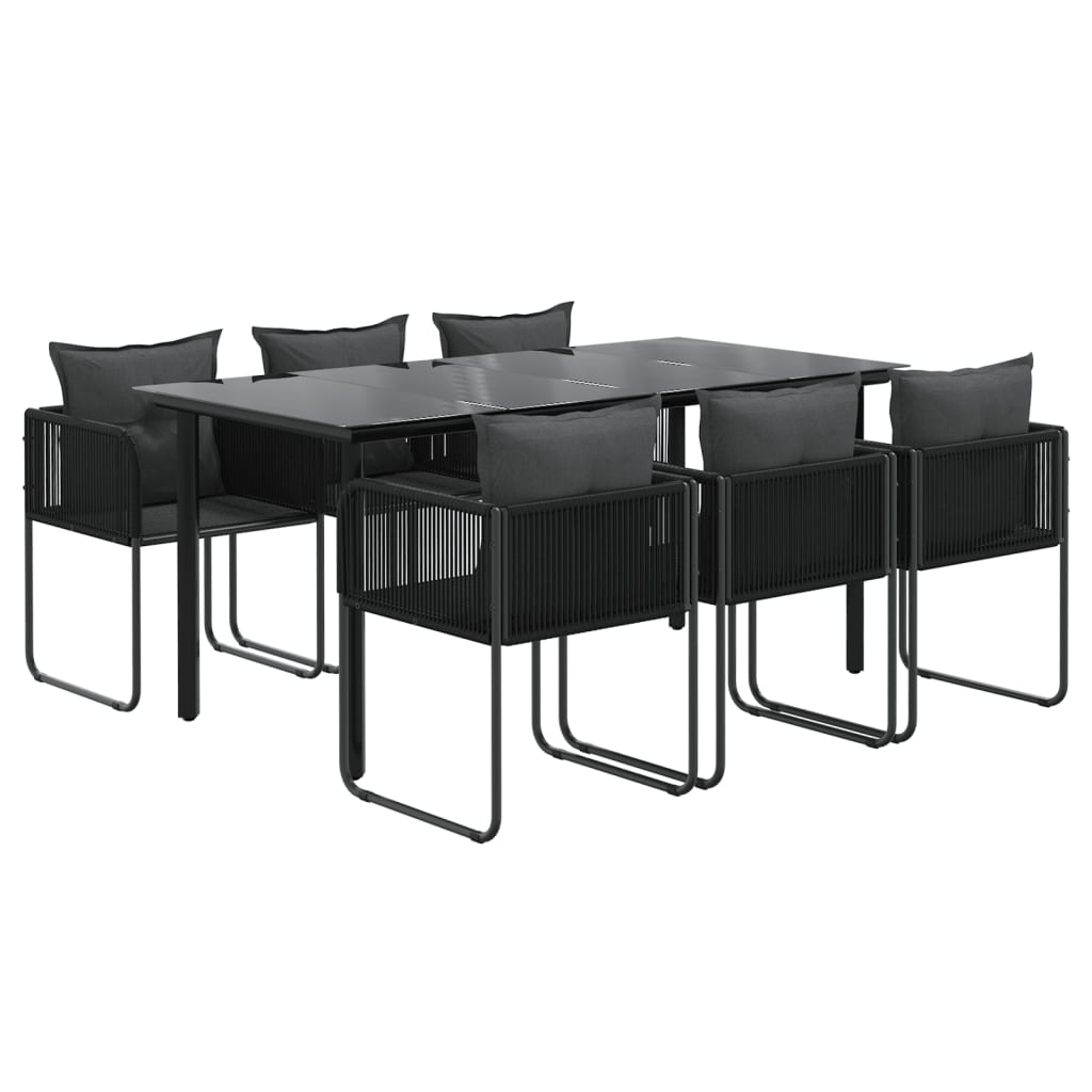 7-delige Tuinset zwart is nu te koop bij PeponiXL, paradijselijk wonen!