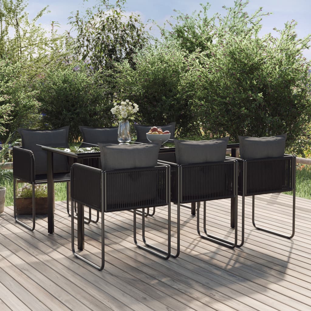 7-delige Tuinset zwart is nu te koop bij PeponiXL, paradijselijk wonen!