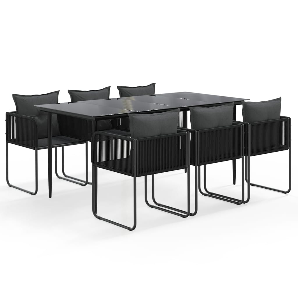 7-delige Tuinset zwart is nu te koop bij PeponiXL, paradijselijk wonen!