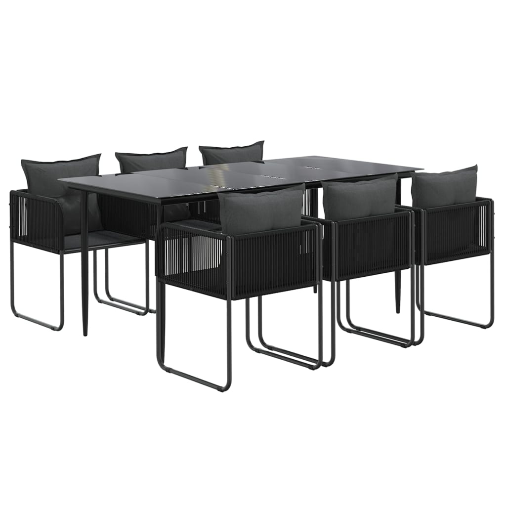 7-delige Tuinset zwart is nu te koop bij PeponiXL, paradijselijk wonen!