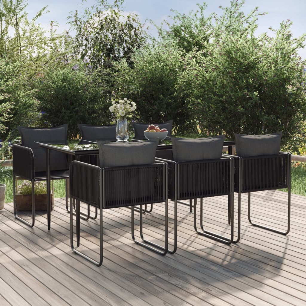 7-delige Tuinset zwart is nu te koop bij PeponiXL, paradijselijk wonen!