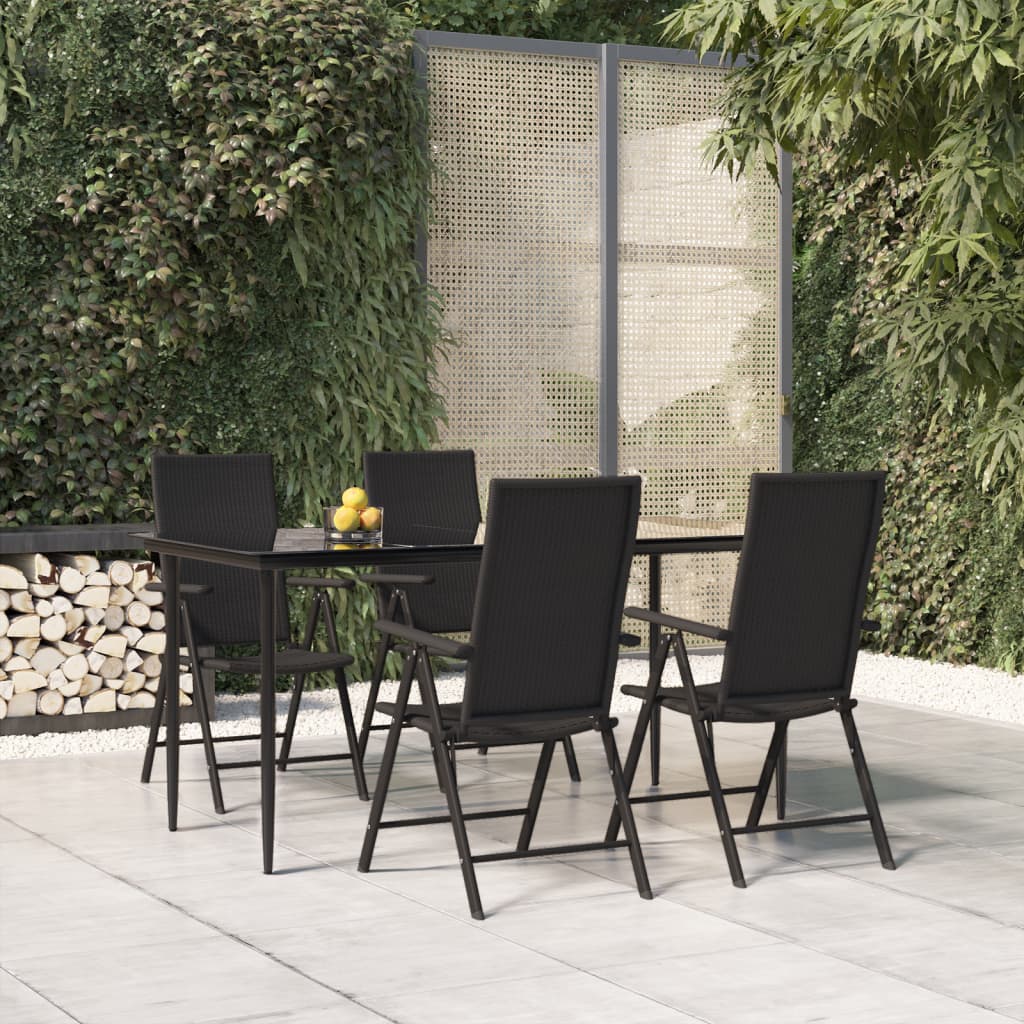 5-delige Tuinset poly rattan zwart is nu te koop bij PeponiXL, paradijselijk wonen!