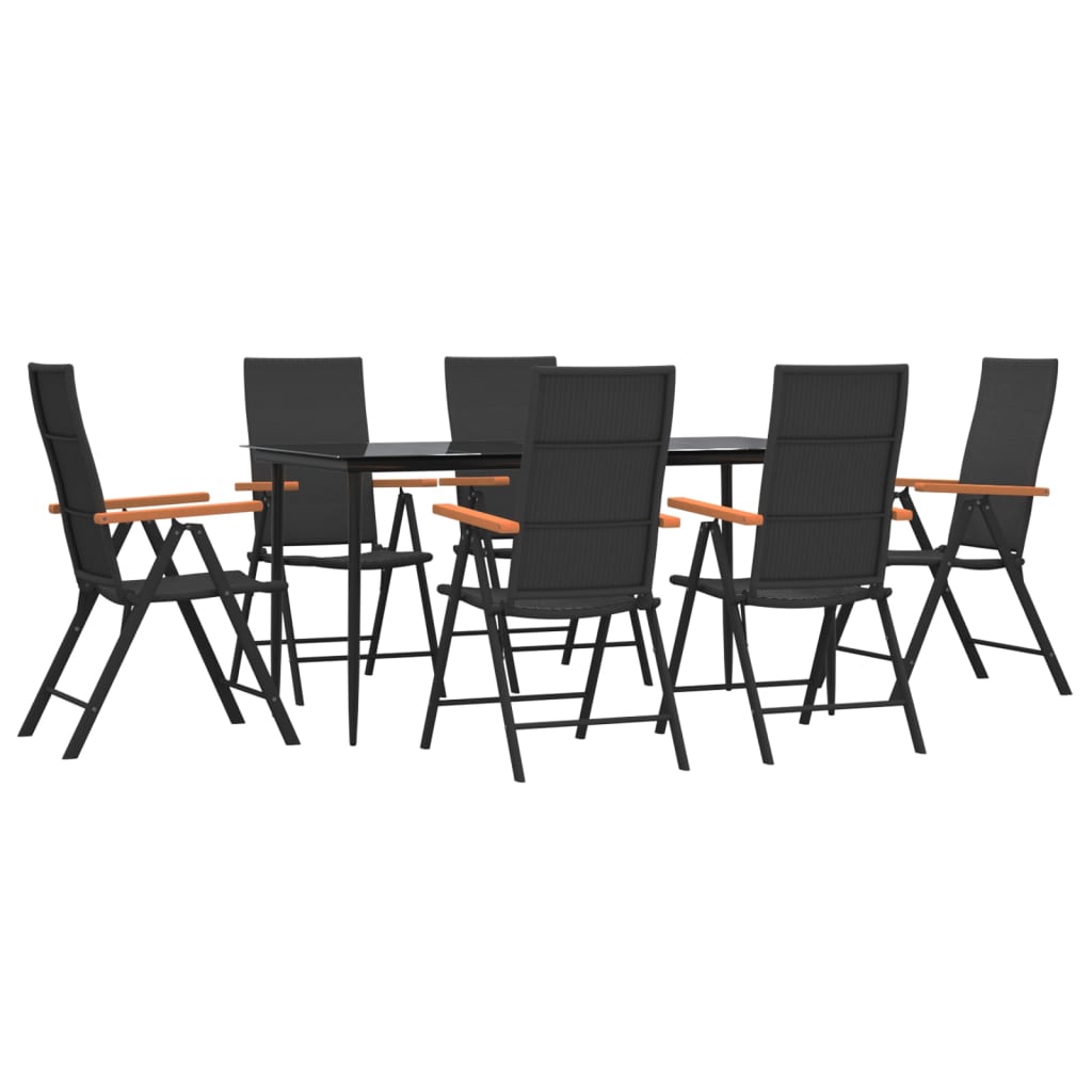 7-delige Tuinset poly rattan zwart en bruin is nu te koop bij PeponiXL, paradijselijk wonen!