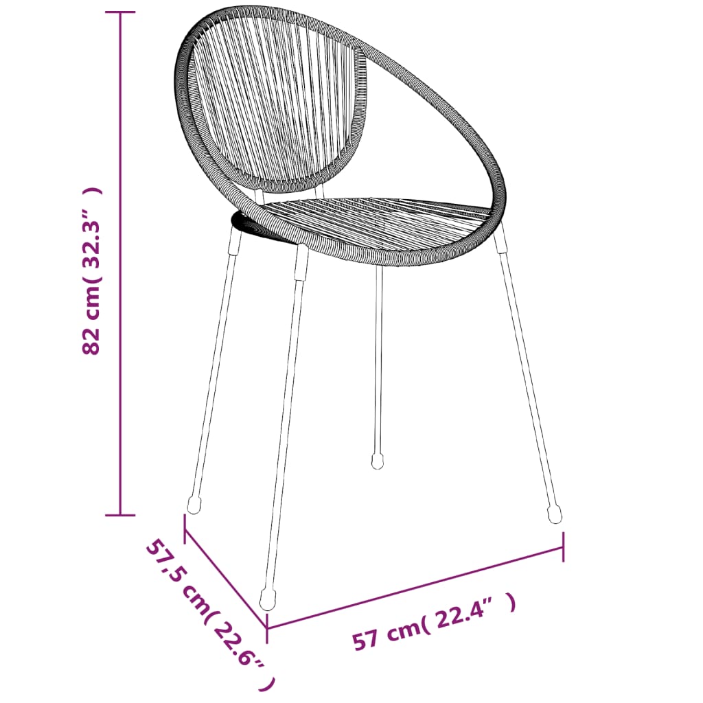 7-delige Tuinset PVC-rattan zwart is nu te koop bij PeponiXL, paradijselijk wonen!