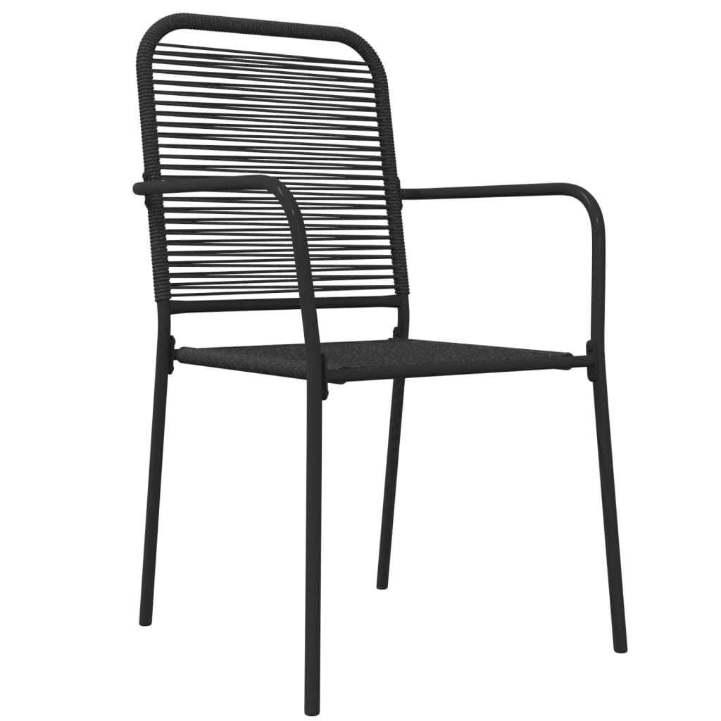 7-delige Tuinset katoenen touw en staal zwart is nu te koop bij PeponiXL, paradijselijk wonen!