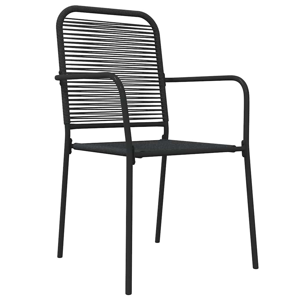 5-delige Tuinset katoenen touw en staal zwart is nu te koop bij PeponiXL, paradijselijk wonen!